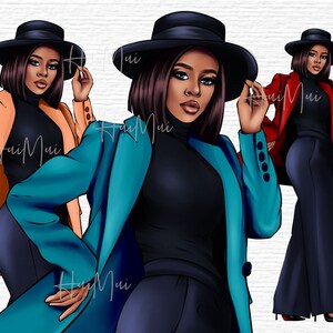 Fashion clipart girl, Black woman clipart, Girl boss clipart, Black girl clipart, Business woman, Black women clipart, Denim girl clipart