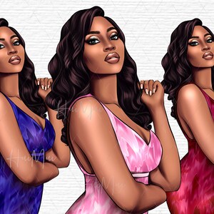 Girl boss clipart, Boss lady clipart, Black woman clipart, Fashion clipart girl, Black girl clipart, Black women clipart