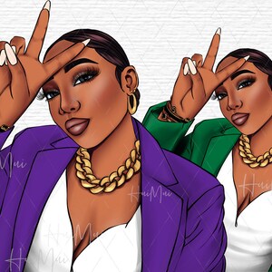 Boss lady clipart Fashionable Black Girls Designs Journals Planners illustrations Stickers and Covers Boss Woman Clipart Lady Boss