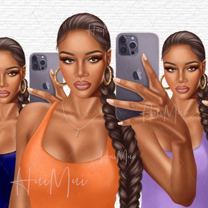 Girl boss clipart, Boss lady clipart, Black woman clipart, Fashion clipart girl, Black girl clipart, Black women clipart