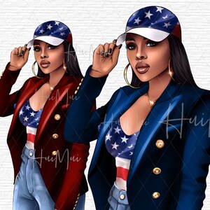 Happy 4th of July clipart Independence Day clipart Celebrate America Clipart Fashion Girls clip art America Clipart Patriotic Clipart PNG