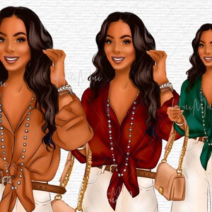 Fashion Planner Diva Clipart, African Woman Digital Illustration, Afro women png, girl clipart, Africa Clipart, Procreate drawing