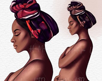 Pregnant Black Woman Clipart, Pregnancy Clipart, Maternity clipart, Nursery, Mother clipart, African American Mom Baby clipart, Mom to be