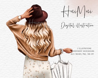Fall fashion clipart Autumn Girl clipart watercolor fall girl Fashion planner clipart fall fashion illustrations autumn aesthetic clipart