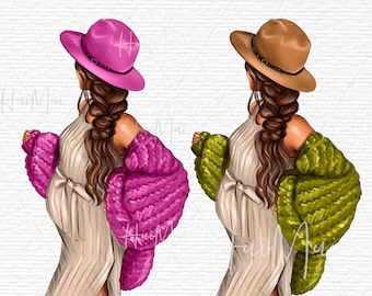 Pregnant Woman Clipart Pregnancy Clipart Maternity clipart Nursery Mother clipart African American Mom Art Baby clipart Mom to be digital