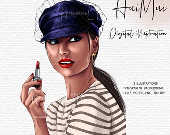 Planner girl clipart, Girl boss clipart, Fashion illustration, Fashion clipart, Clipart, Fashion girl clipart, African American clipart