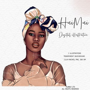 Fashion illustration, African American Clipart, Fashion Girl Clipart, Black Girl Magic Clipart, Black Woman PNG