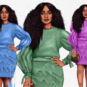African American Clipart, Black Queen PNG, Fashion girl clipart, Make up illustration, Face clipart, Women clipart Silhouette Cricut