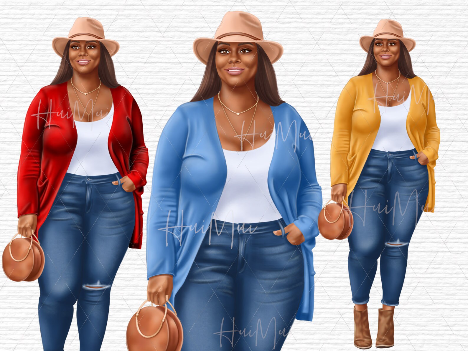 Denim Girl Clipart Jeans Girl Clipart Curvy Girl Clipart Etsy