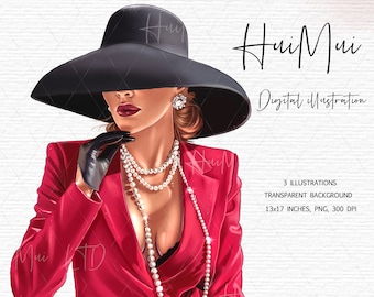Boss Lady Clipart Business woman clipart Boss Girl Planner Girl Clipart Fashion Girl Clipart Boss Babe clipart Designer illustration PNG