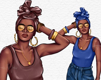 Street fashion girl clipart Black Woman clipart planificador de moda portada African American fashion clipart lady boss PNG PIXIE STYLE pelo corto