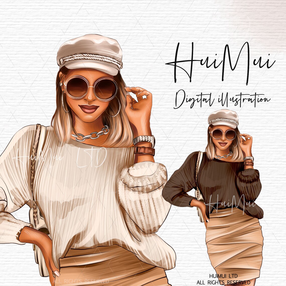 Fashion Clipart, Girly Illustration, Cute Planner Supplies, PNG Files ...