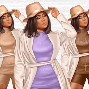 Boss lady clipart, Girl boss clipart, Black woman clipart, Fashion clipart girl, Black girl clipart, Black women clipart