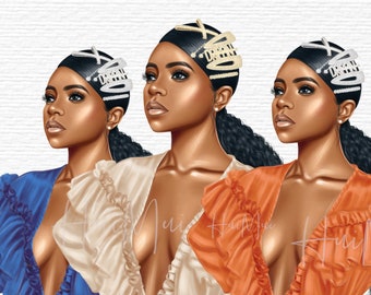 Black Girl Clipart Cute Fashion Girl Clipart Sublimation Design Black Girl Magic Digital Download Planner Liefert Print on Demand Grafiken