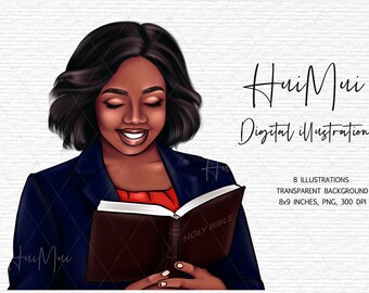 Church lady clipart, Bible religious png, Mature woman praying, Mature lady clipart, Fashion lady clipart, African American clipart