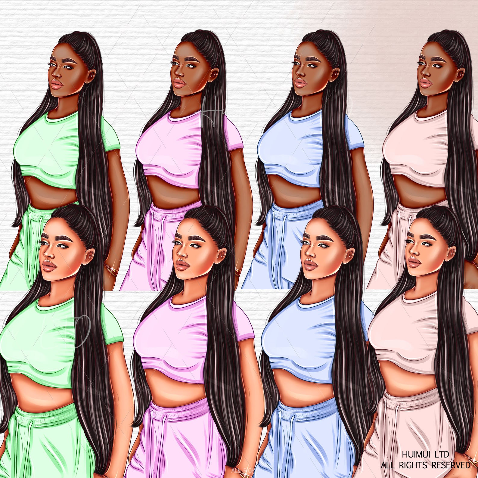 Fashion Girl Clipart Planner Girl Clipart Fashion Girl Png | Etsy