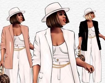 African American Woman Fashion Girl Clipart Afro Woman PNG Black Woman Clipart Fashion Illustration Fashion Girl Clipart Clipart Afro Girl