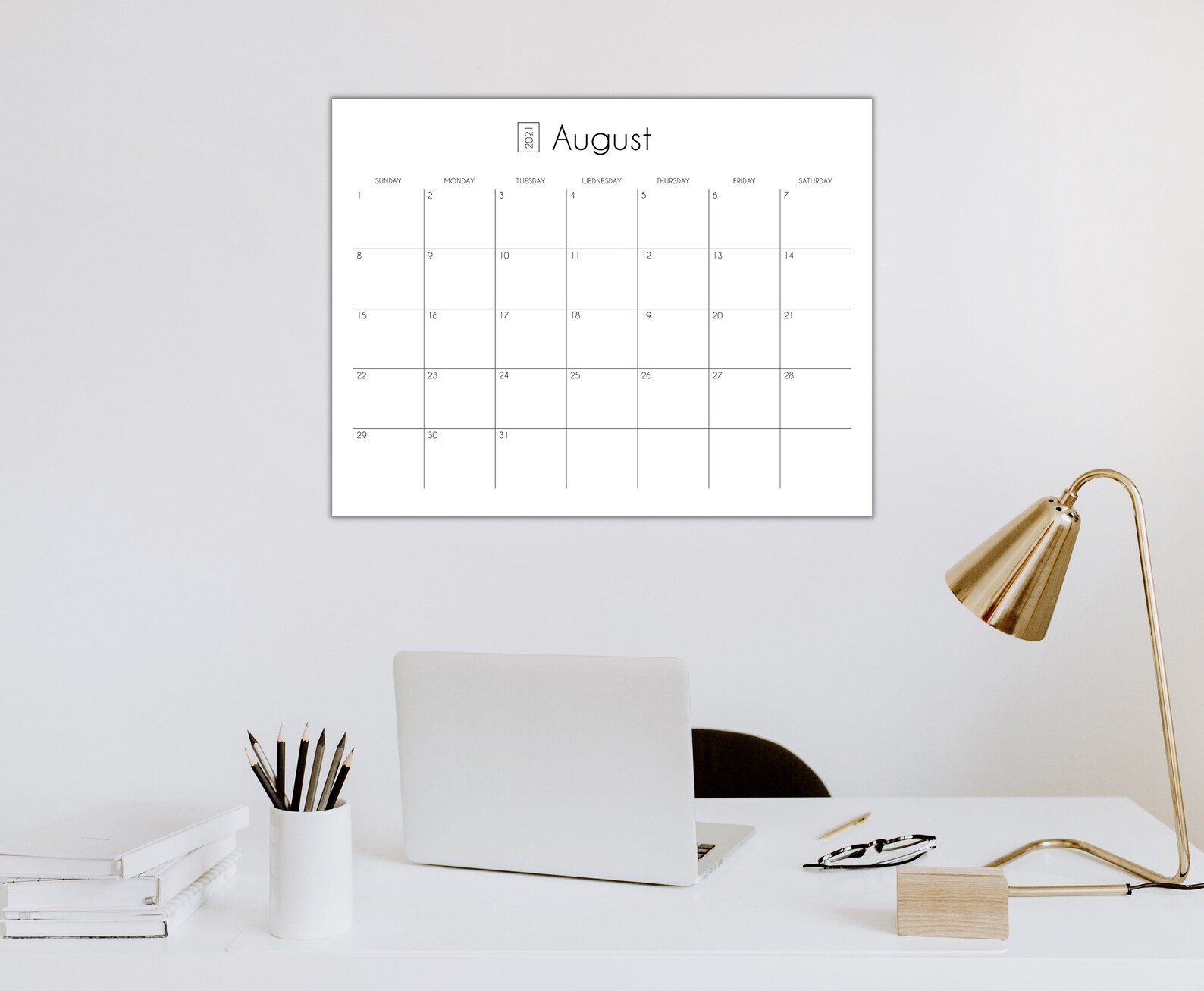 August Calendar / Printable / 2021 / Monthly Planner / Instant | Etsy