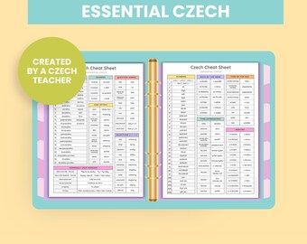 Learn Czech Fast – Beginner Czech Vocabulary PDF | Essential Words & Phrases Cheat Sheet | Printable Language Guide