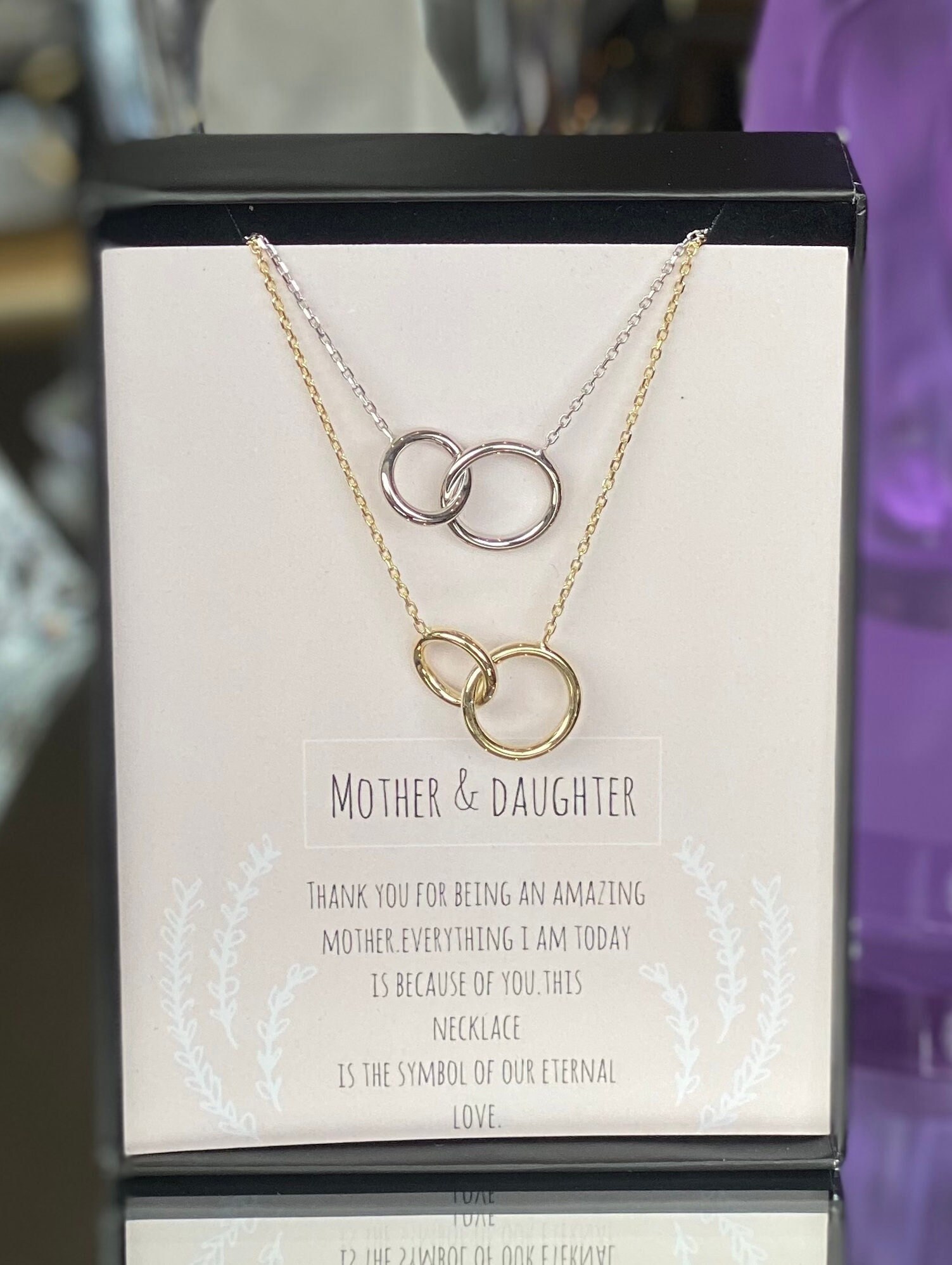 14K Gold Plated Mother and Daughter 