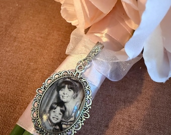 Personalized Bouquet Photo Charm for Weddings
