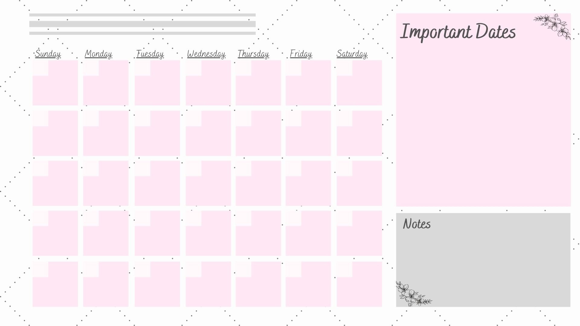 blank monthly calendar printable calendar fill in calendar etsy
