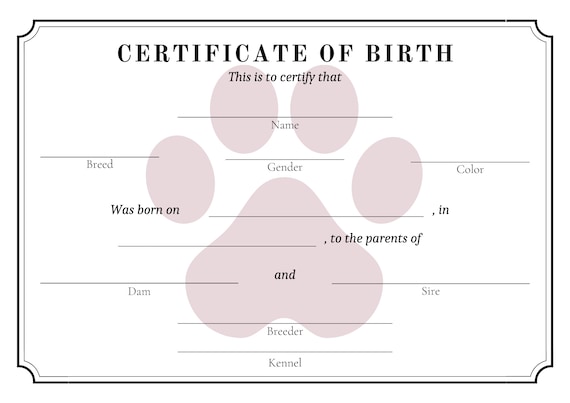 puppy-birth-certificate-digital-download-dog-breeder-etsy