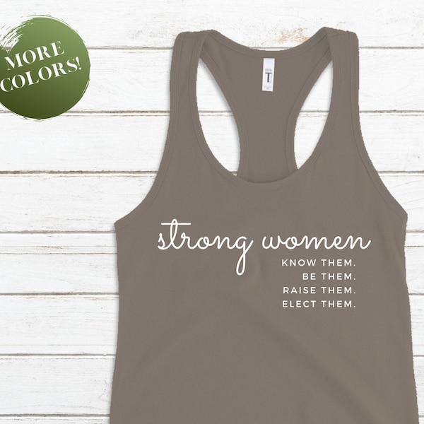 Strong Women Tank Top, Gifts for Her, Women's March, Plus Size Fitness, Workout Tank, Women's Empowerment, Feminist, Women's Rights