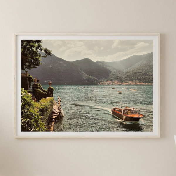 Mediterranean Wall Art, Lake Como, Italy Print, Large Wall Art Oversized,Travel Gallery Wall, Balbianello, Serene wall art,la dolce vita art