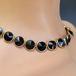 Charter Club schwarze Onyx Kristallhalskette - Formelle Halsband, Kristall formale Halskette, schwarzer Kristallhalsband, Onyx schwarze Kristallhalsband,