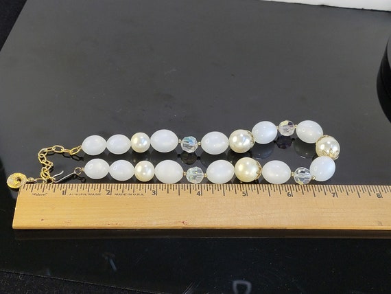 Lisner pearl crystal necklace choker,bridal choke… - image 5