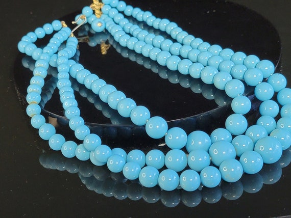 Marvella turquoise multistrand beaded necklace, l… - image 5