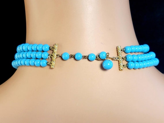 Marvella turquoise multistrand beaded necklace, l… - image 9