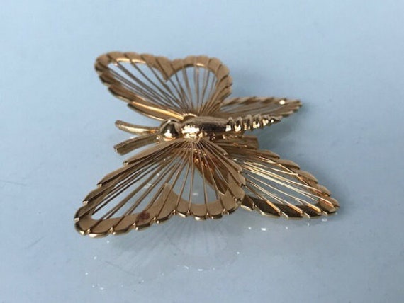 Monet butterfly brooch pin ,Vintage Monet Jewelry… - image 7