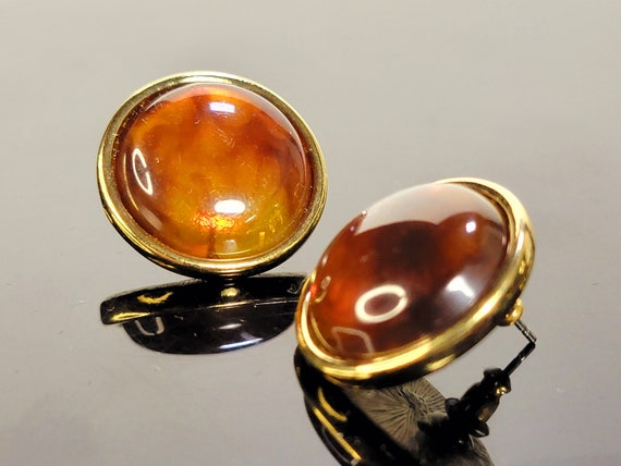 Monet hanney lucite button earrings,button earrin… - image 5