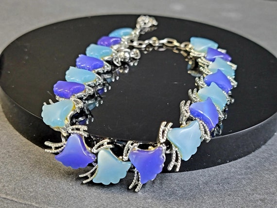 Blue bell flower lucite necklace,wildflower neckl… - image 8
