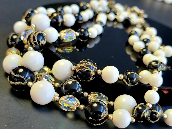 Three tone multi layer formal necklace, Japan for… - image 7