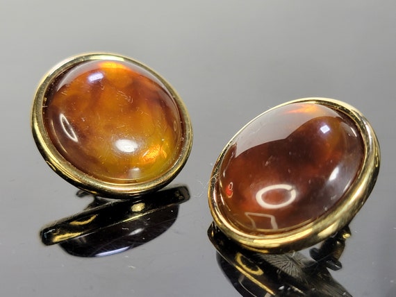 Monet hanney lucite button earrings,button earrin… - image 2