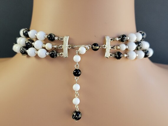 Three tone multi layer formal necklace, Japan for… - image 9