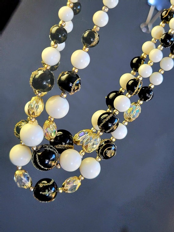 Three tone multi layer formal necklace, Japan for… - image 5