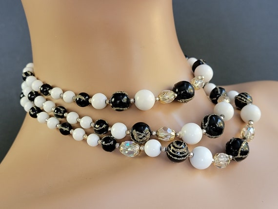 Three tone multi layer formal necklace, Japan for… - image 8