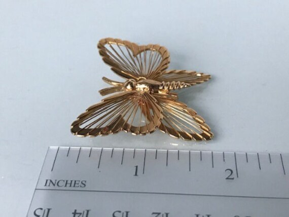 Monet butterfly brooch pin ,Vintage Monet Jewelry… - image 3