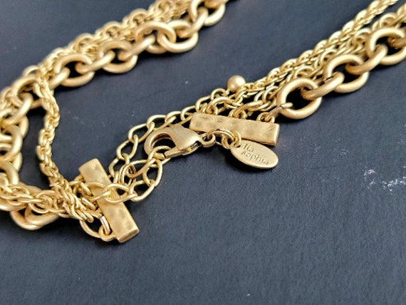 Lia Sophia Gold multi strand celtic knot necklace… - image 4