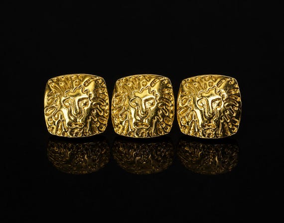 Anne Klein Lion Brooch, Triple Lion Faces Pin, Animal Lion Gift, Lion head brooch,Animal lion brooch, Lion gifts for women