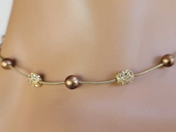 Monet delicate pearl station choker necklace,mone… - image 5