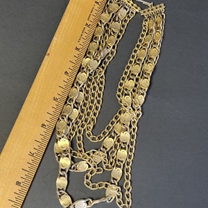 Collier multicouche CORO en chaîne escargot, collier ras du cou multirangs, chaîne de collier torsadée en or, image 3