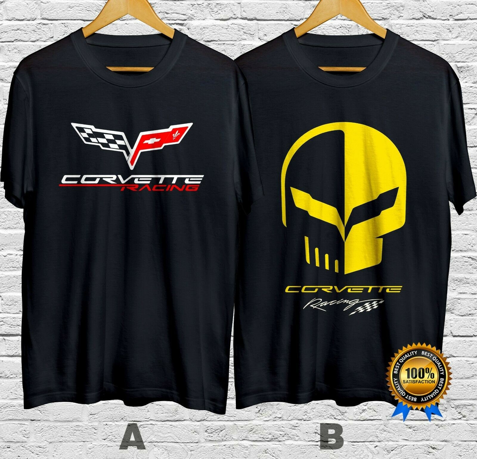 Top Popular Corvette Racing Jake Skull Men's Tshirt Size S Etsy