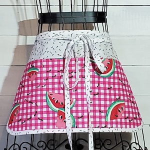 Handmade Watermelon Waist Apron: Teacher, Vendor, Server with Pockets