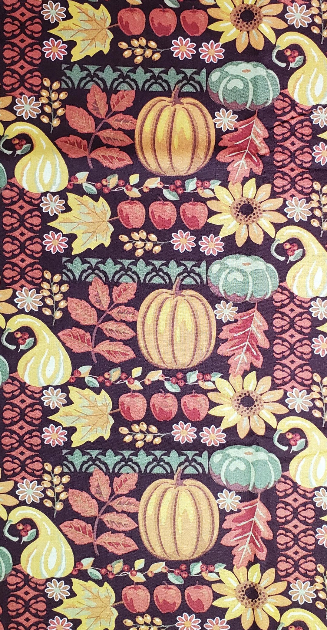 Harvest Pumpkin Cotton Fabric Fat Quarter for Quilting and Sewing ...