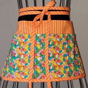 Jelly Bean Apron, Server Half Apron, Waitress Apron, Vendor Apron, Teacher Apron, Craft Show Apron